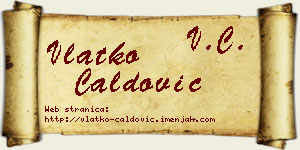 Vlatko Ćaldović vizit kartica